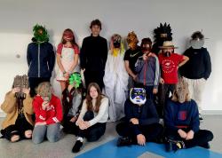 Wspólne czytanie "Dziadów" klas 7b i 7c