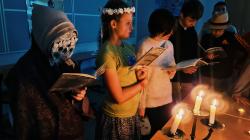 Wspólne czytanie "Dziadów" klas 7b i 7c