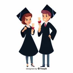 studenci w togach - grafika