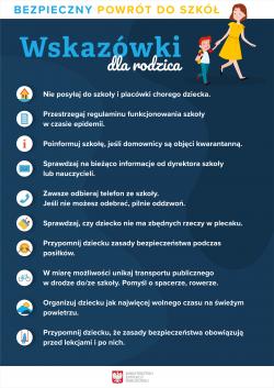 Bezpieczny powrót do szkoły - wskazówki dla rodzica.