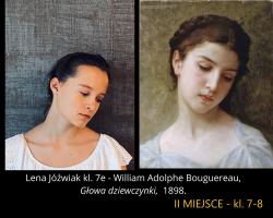 Lena Jóźwiak kl. 7e - William Adolphe Bouguereau "Głowa dziewczynki 1898".