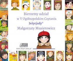 V Ogólnopolskie czytanie Jeżycjady Małgorzaty Musierowicz - plakat wydarzenia
