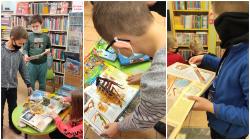 Lekcja klasy 4d w Bibliotece Publicznej.
