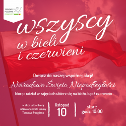 Akcja "Wszyscy w bieli i czerwieni" - plakat