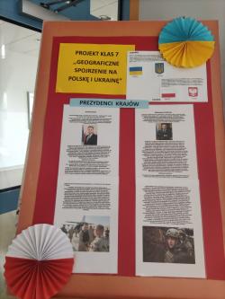 Projekt Geograficzne spojrzenie na Polskę i Ukrainę - plakat.