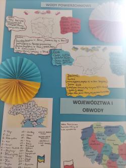 Projekt Geograficzne spojrzenie na Polskę i Ukrainę - plakat.