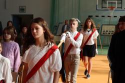 Jubileusz 60-lecia Szkoły Podstawowej nr 1 - sztandar szkoły.