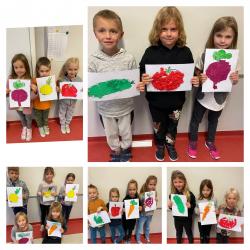 Światowy Dzień Owoców i Warzyw - uczniowie podczas zajęć tematycznych.