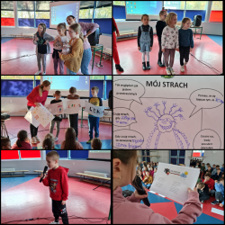 Realizacja Programu Wychowawczo - Profilaktycznego część 1 - uczniowie SP1 podczas zajęć tematycznych.