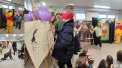 Dzień Kubusia Puchatka w bibliotece szkolnej.