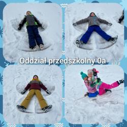 Oddział przedszkolny 0a - zabawy na śniegu.