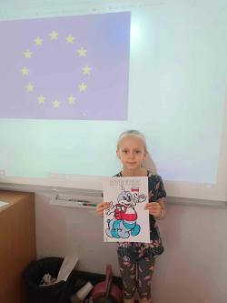 20 lat Polski w Unii Europejskiej - uczniowie SP1 podczas specjalnych zajęć edukacyjnych.