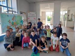 20 lat Polski w Unii Europejskiej - uczniowie SP1 podczas specjalnych zajęć edukacyjnych.