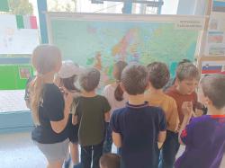 20 lat Polski w Unii Europejskiej - uczniowie SP1 podczas specjalnych zajęć edukacyjnych.