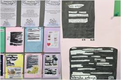 Blackout poetry - prace uczniów.