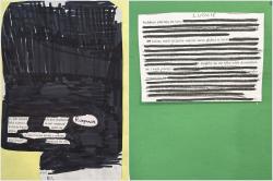 Blackout poetry - prace uczniów.