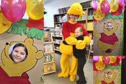 Dzień Kubusia Puchatka w bibliotece szkolnej.